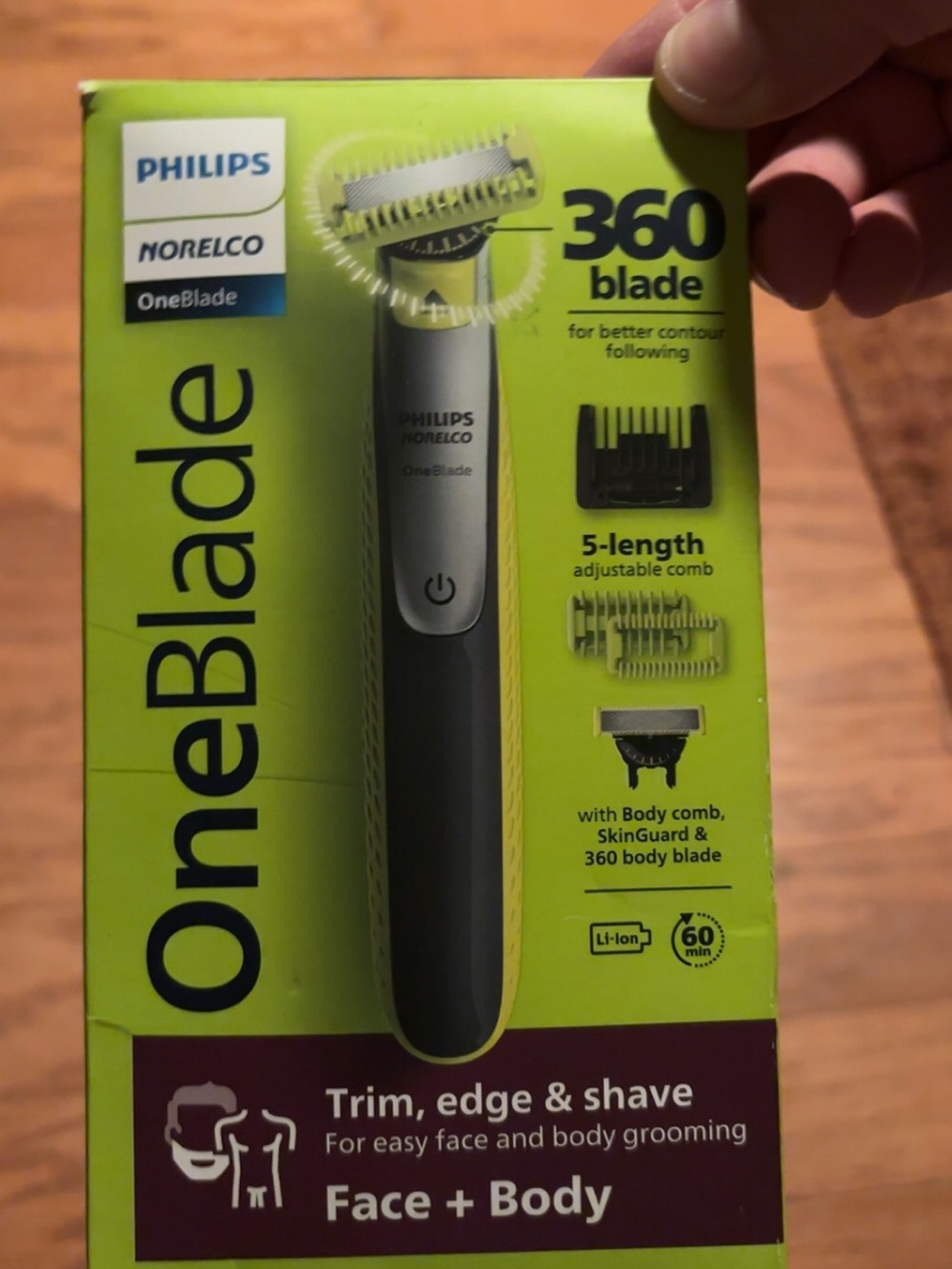 Philips OneBlade Grooming Trimmer - Lime Green & Black